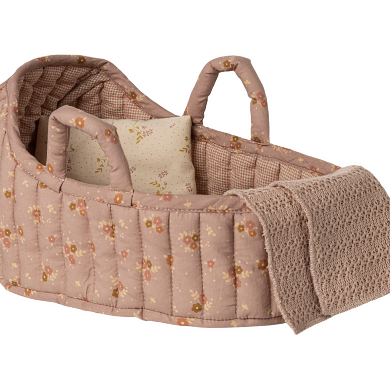 Couffin Large en tissu fleuri avec poignées, idéal pour bébé