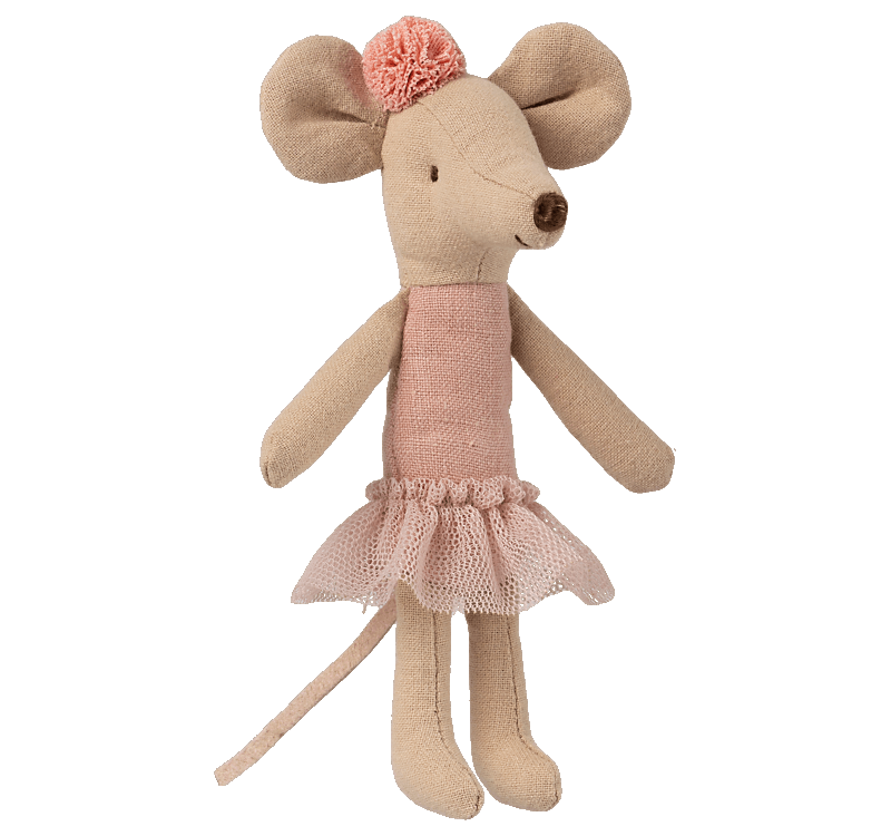 Grande Sœur Souris Ballerine - Maileg en robe rose avec tutu, jouet en peluche