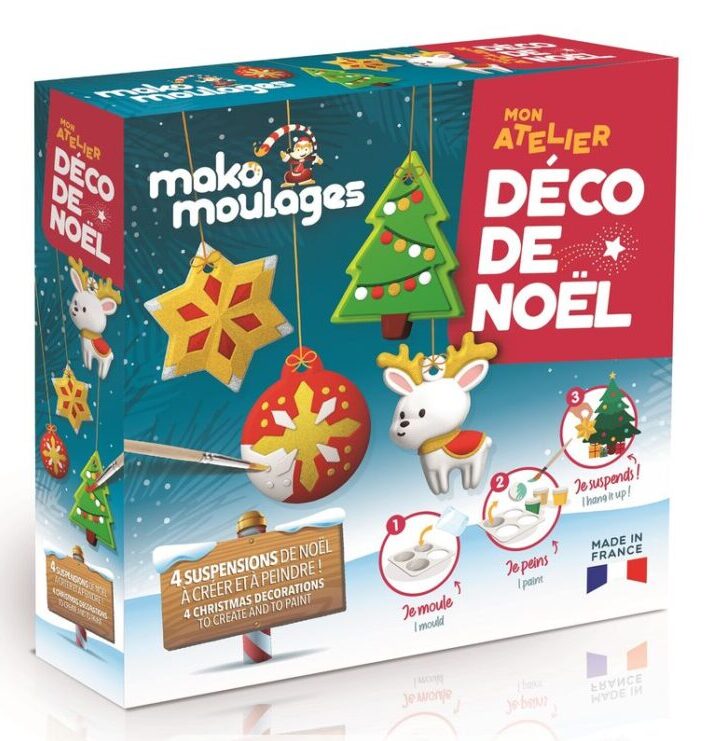 Mako Moulages Mon Atelier Déco de Noël, kit créatif pour décorations festives