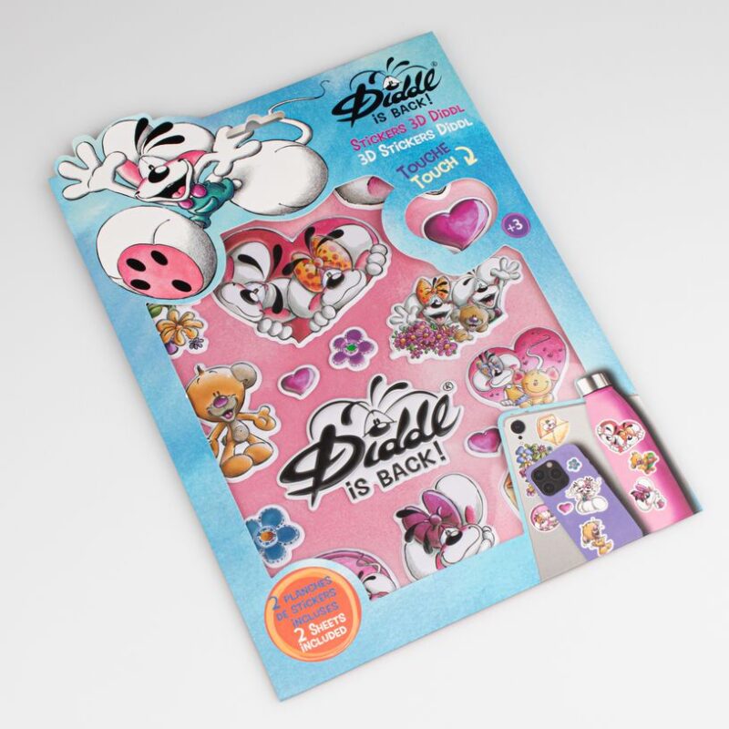 Stickers 3D Diddl - Kontiki, ensemble de stickers colorés et amusants.