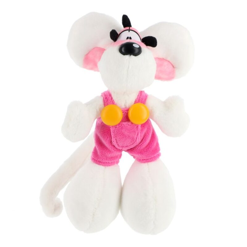 Peluche Diddl en Salopette Rose 20cm, jouet doux et câlin
