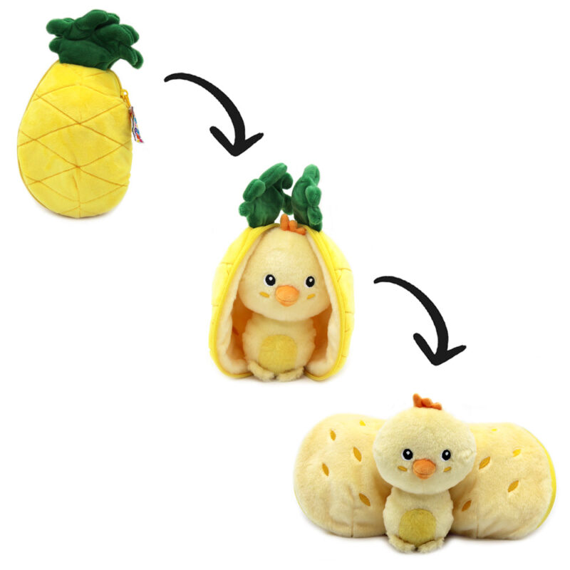 Peluche Nugget le Poussin/Ananas - Flipetz, peluche transformable en ananas