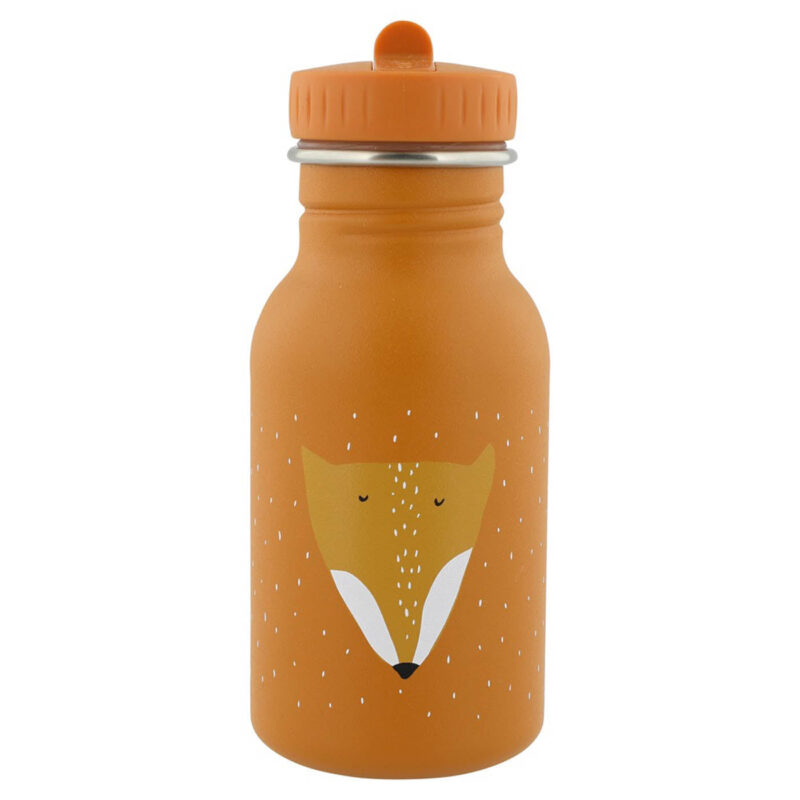Gourde enfant en acier inoxydable 350 ml, motif renard, couleur orange
