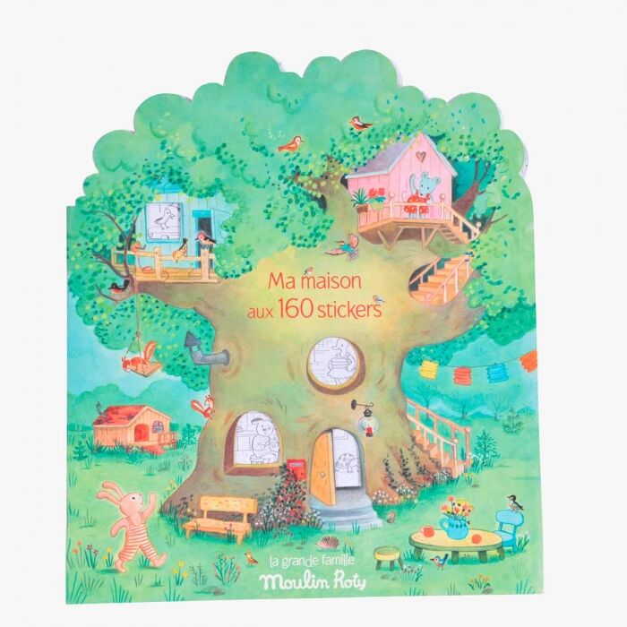 Cahier de stickers La Grande Famille - 20 pages, arbre coloré, stickers enfants