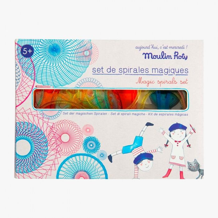 Set de Spirales Magiques - Aujourd'hui c'est mercredi, boîte colorée avec motifs ludiques