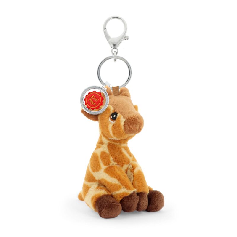 Porte-clés Peluche KeelEco Girafe 12cm, peluche douce et mignonne, motif girafe
