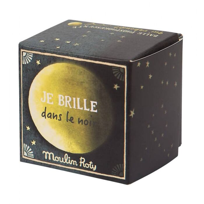 Balle Rebondissante Phosphorescente Les Petites Merveilles, boîte noire étoilée