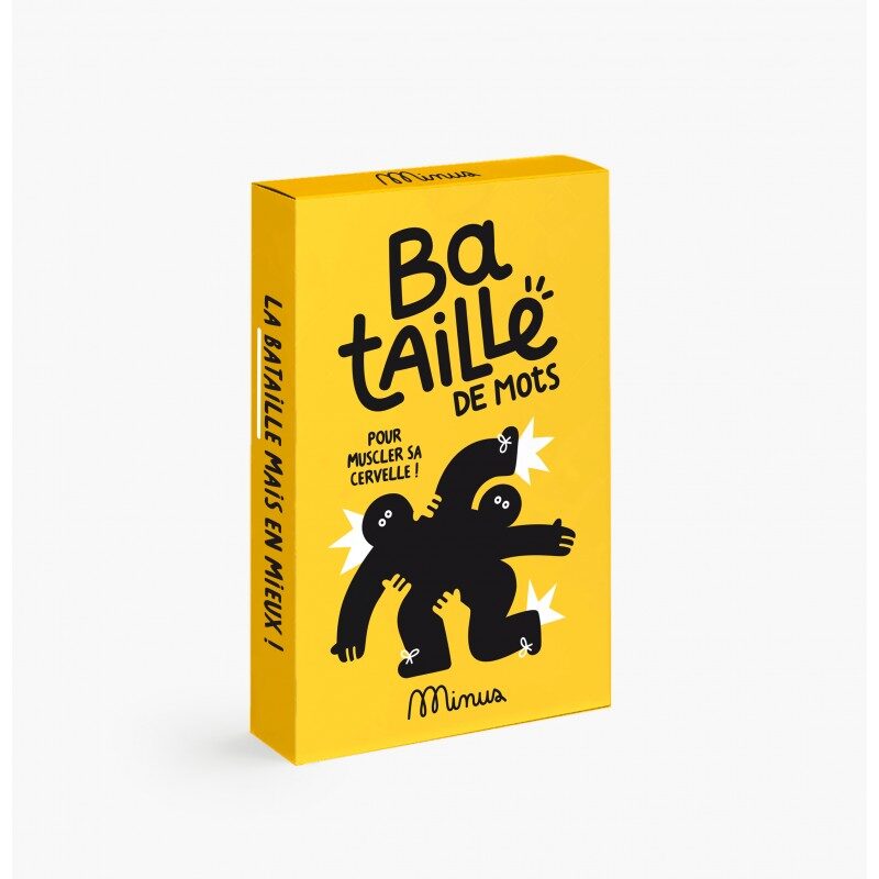 Bataille pour muscler sa cervelle, jeu éducatif, boîte jaune avec illustration