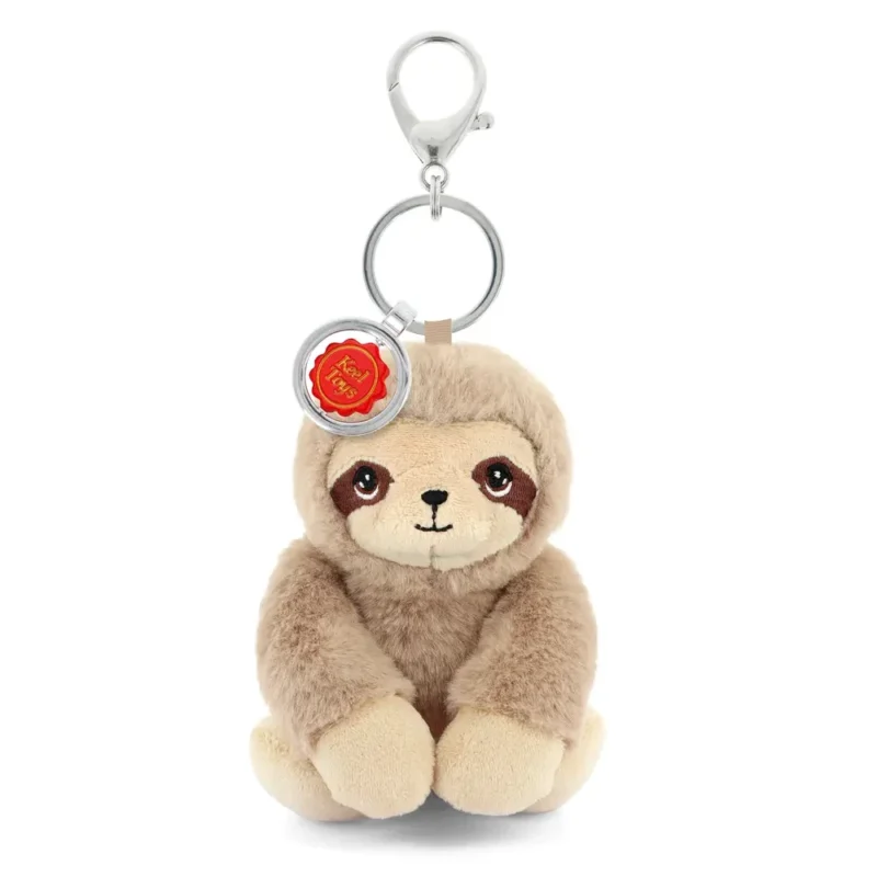 Porte-clés Peluche KeelEco Paresseux 12cm, peluche douce et mignonne avec crochet métallique.