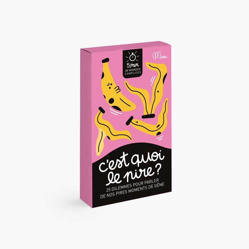 C'est Quoi le Pire ? - Jeu de Discussion, boîte rose avec illustrations amusantes