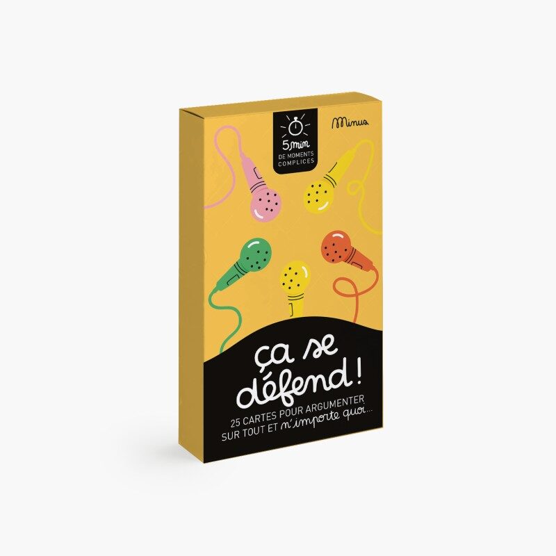 Ça se Défend ! - 5 min de moments complices, boîte de jeu colorée avec microphones
