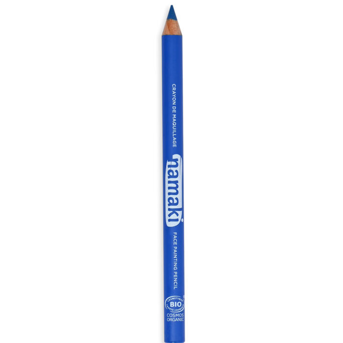 Crayon de Maquillage Fin bleu, cosmétique bio, pointe précise.