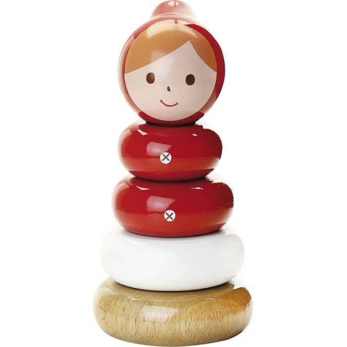 Empilable Chaperon Rouge - Shinzi Katoh, jouet en bois coloré et ludique