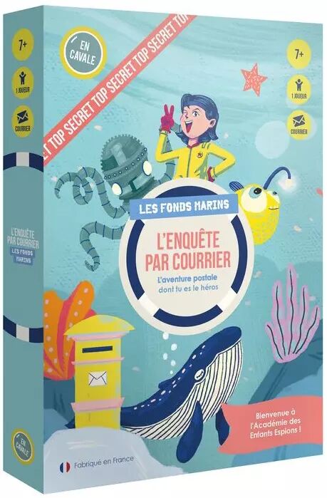 Enquête par Courrier - Les Fonds Marins, jeu d'aventure pour enfants, boîte colorée