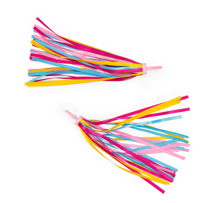 Franges de Guidon Multicolores - Aujourd'hui c'est mercredi, accessoires vélo colorés