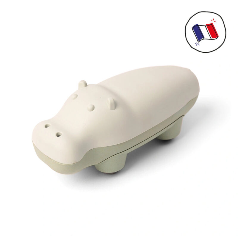 Kaba l'Hippopotame - Jouet de bain en forme d'hippopotame, couleur beige.