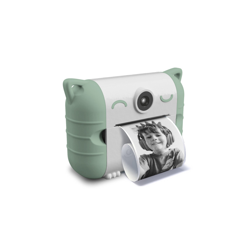Appareil photo avec imprimante thermique Kidyprint, design ludique, photo imprimée