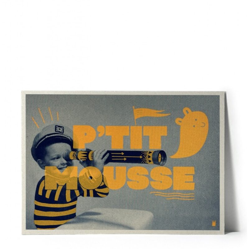 Carte Kencre Kidz P'tit Mousse avec illustration enfant marin, thème nautique
