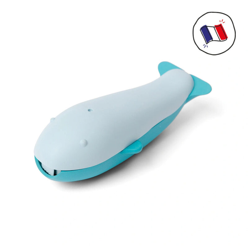 Kuji la Baleine - Jouet de Bain bleu et blanc, design ludique et flottant