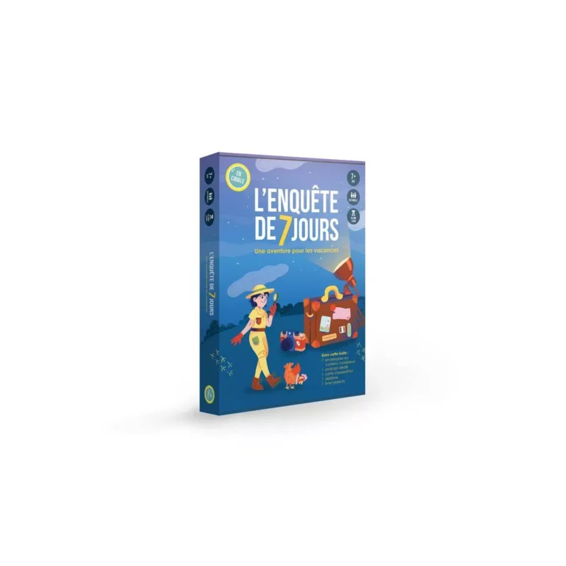 L'Enquête de 7 Jours - Le Voyage autour du Monde, jeu éducatif avec boîte illustrée