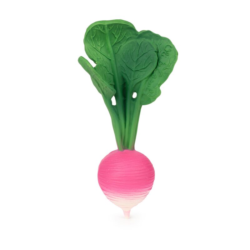 Ramona the Radish Baby Teether : jouet de dentition en forme de radis coloré