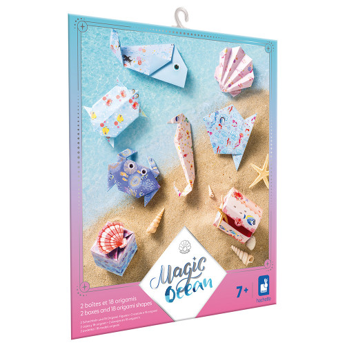 Magic Ocean - 2 Boites Et 18 Origamis, ensemble créatif avec motifs marins colorés