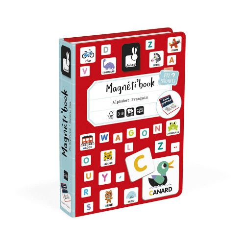 Magnéti'Book Alphabet Français - 142 magnets, jeu éducatif coloré pour enfants