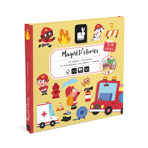 Magnéti'stories les Pompiers, jeu éducatif avec 30 magnets colorés.
