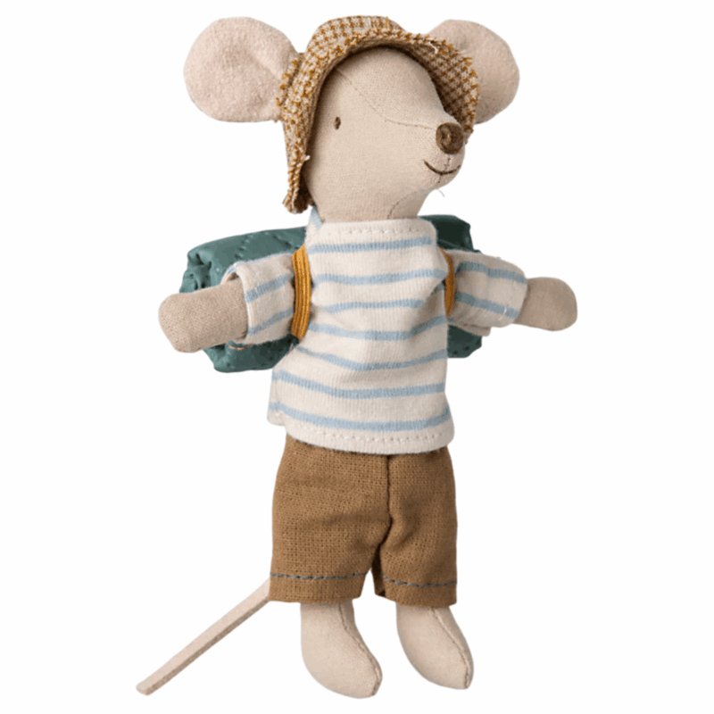 Souris Randonneur - Grand Frère Été - Maileg, peluche avec chapeau et sac à dos