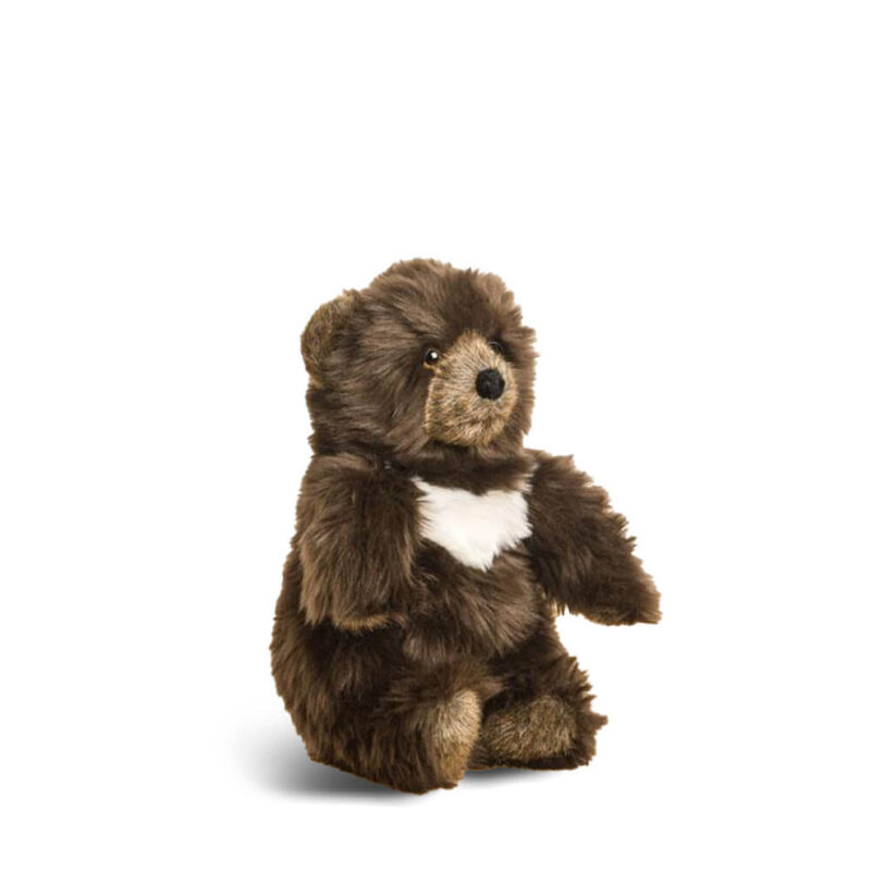 Ma peluche Ours Gabin, ours en peluche marron avec tache blanche, jouet doux