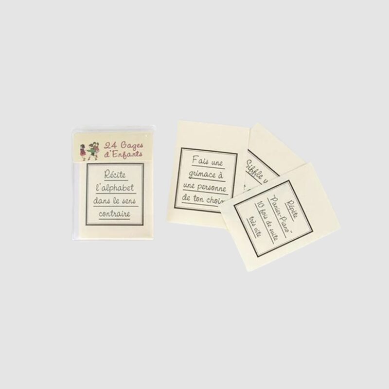 Cartes – 24 gages d’enfants – Marc Vidal, jeu éducatif amusant