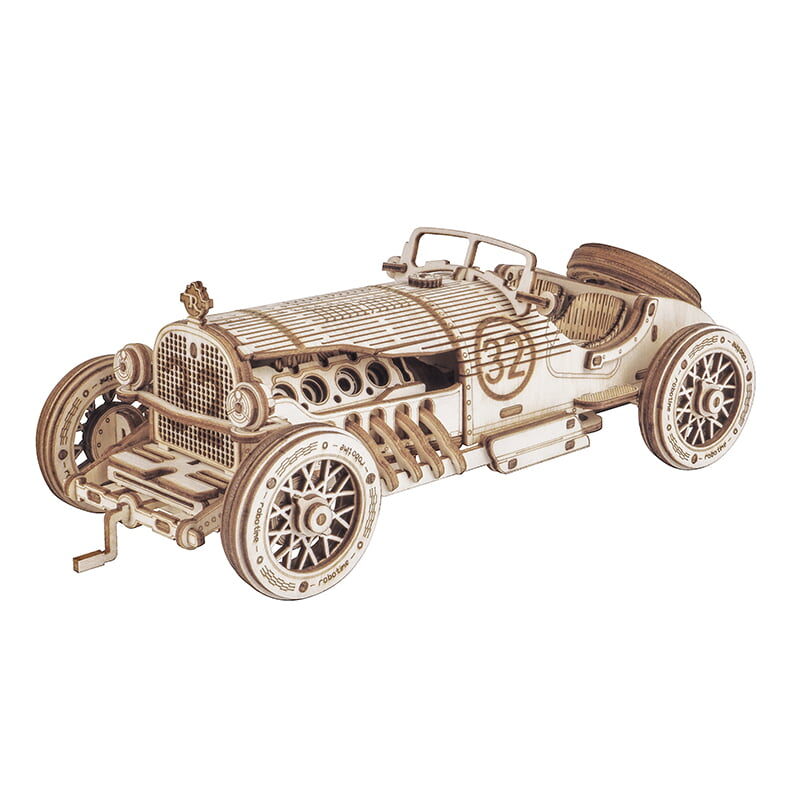 ROKR Maquette Voiture Ancienne MC801 en bois, design rétro détaillé