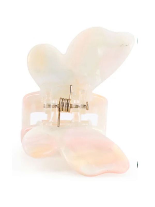Mini Pince Papillon Nacré : accessoire élégant en forme de papillon, finition nacrée