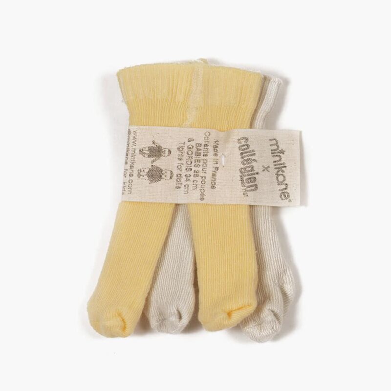 Lot de 2 collants vanille/doux agneau, couleurs pastel, pour enfants