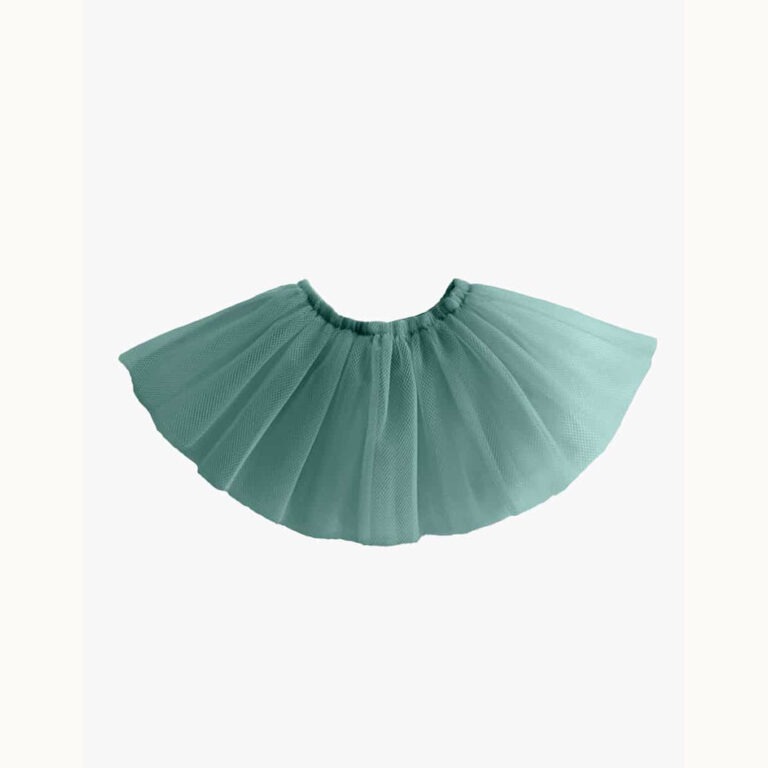 Tutu Court Alicia – Vert Fougère pour poupée Minikane, élégant et délicat