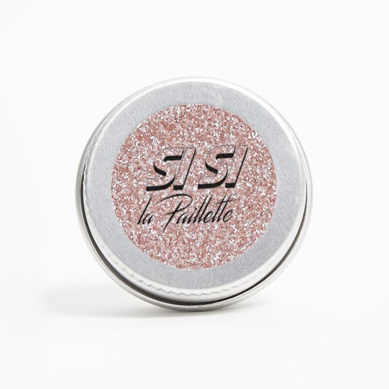 Paillettes Pure Rose Standard dans un pot rond, scintillantes et élégantes.