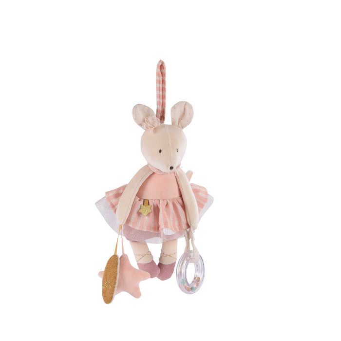 Peluche d'activités à suspendre Souris - La Petite École de Danse, jouet éducatif