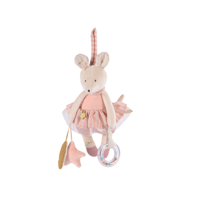 Peluche d'activités à suspendre Souris - La Petite École de Danse, jouet éducatif