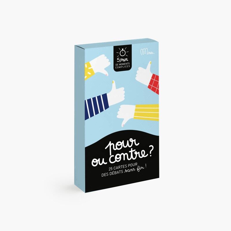 Pour ou Contre ? 5 min de moments complices, jeu de cartes, pouces levés