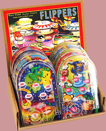 Flipper Miniature Marc Vidal, jeu de flipper coloré et amusant