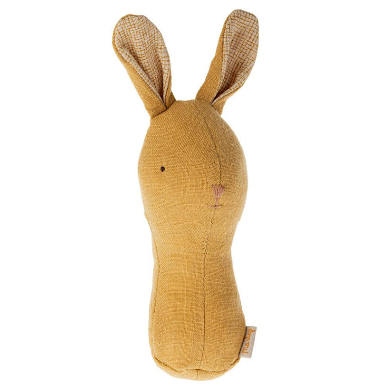 Hochet Lapin en Lin Lullaby Friends, jouet bébé en tissu doux