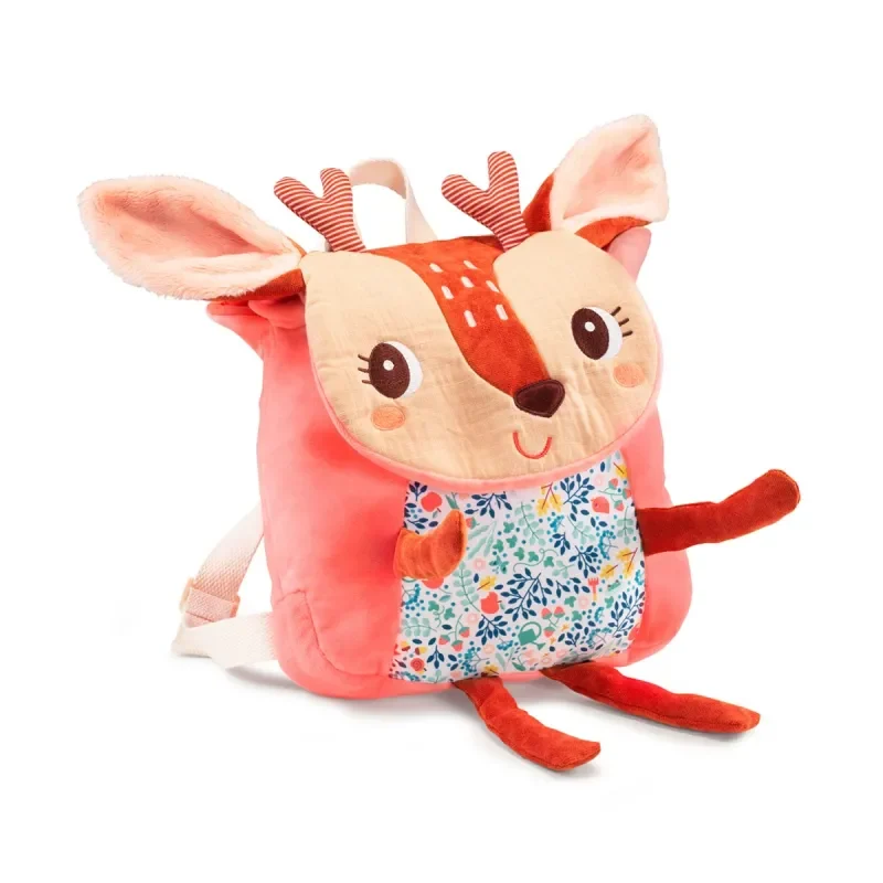 Sac à dos doux Stella le faon avec oreilles et motifs floraux colorés