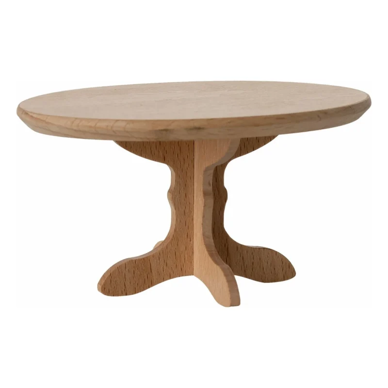Table ovale pour souris Maileg en bois, design miniature élégant