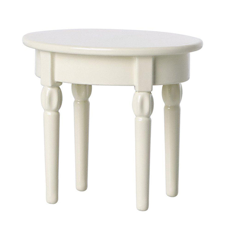 Table d'Appoint Souris Maileg, petite table ronde en bois blanc