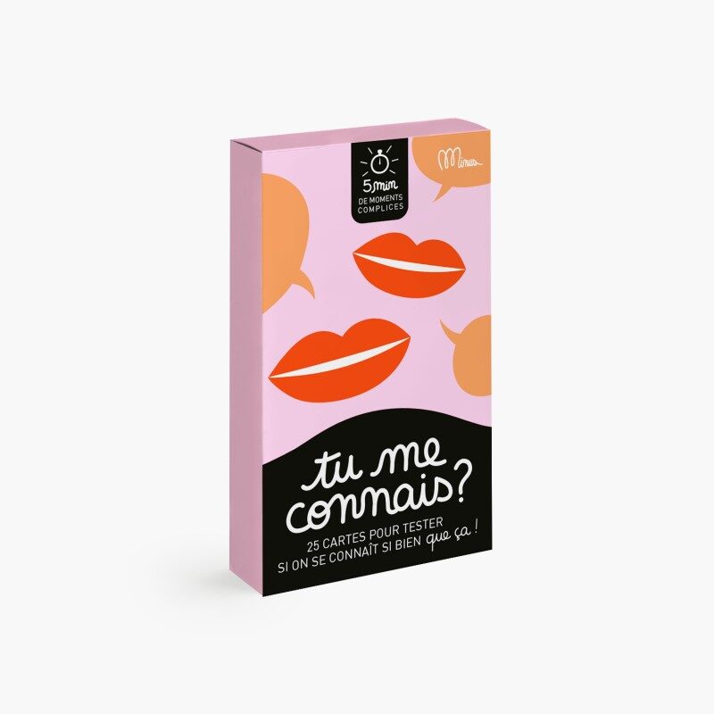 Tu me connais ? 5 min de moments complices, jeu de cartes, boîte colorée