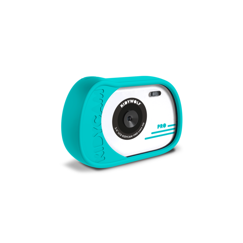 KIDYCAM-PRO Appareil Photo Étanche pour Enfants - Cyan, design robuste