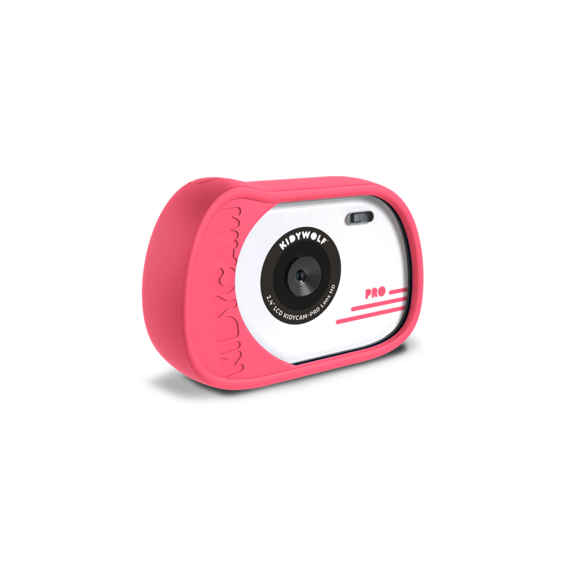 KIDYCAM Rose, appareil photo pour enfants avec coque rose protectrice