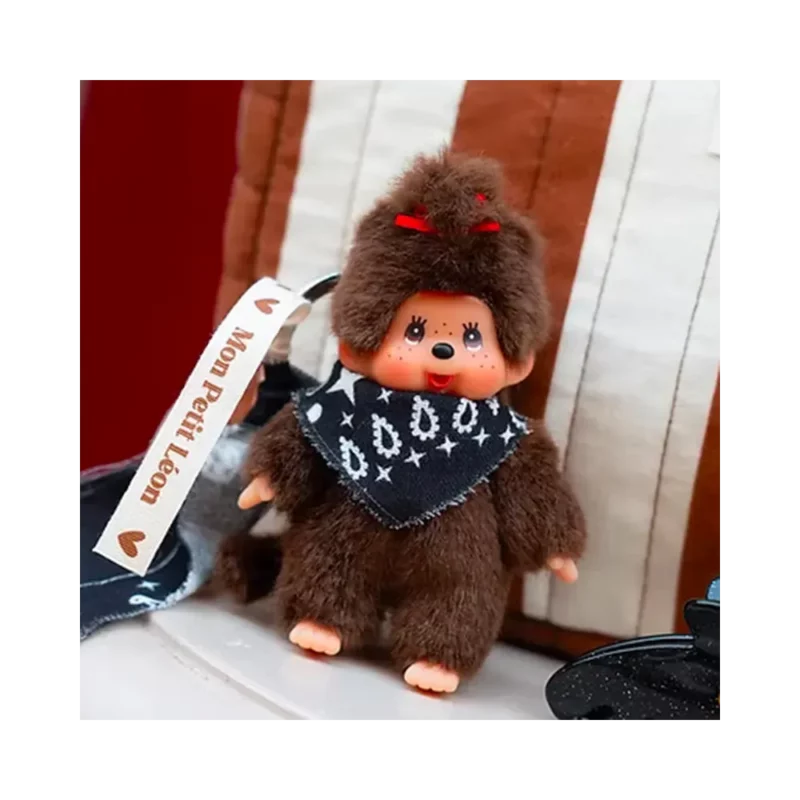Grigri Kiki Mimi Bandana Noir Mon Petit Léon avec peluche et bandana noir