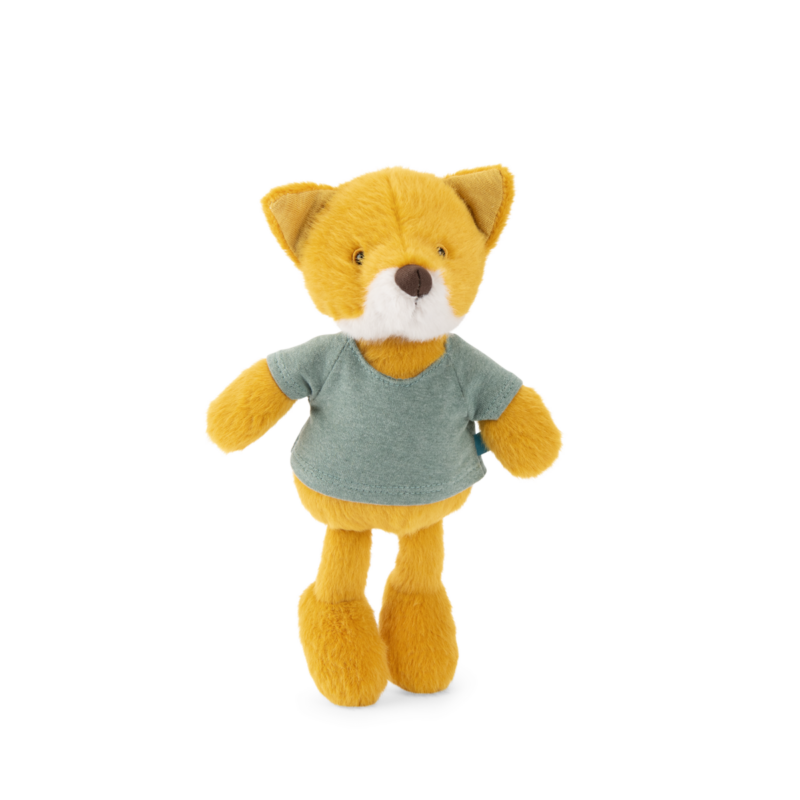 Peluche Renard Anatole - La bande à Jojo, renard en peluche avec t-shirt vert