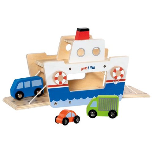 Ferry gokiLine en bois avec véhicules miniatures, jouet éducatif
